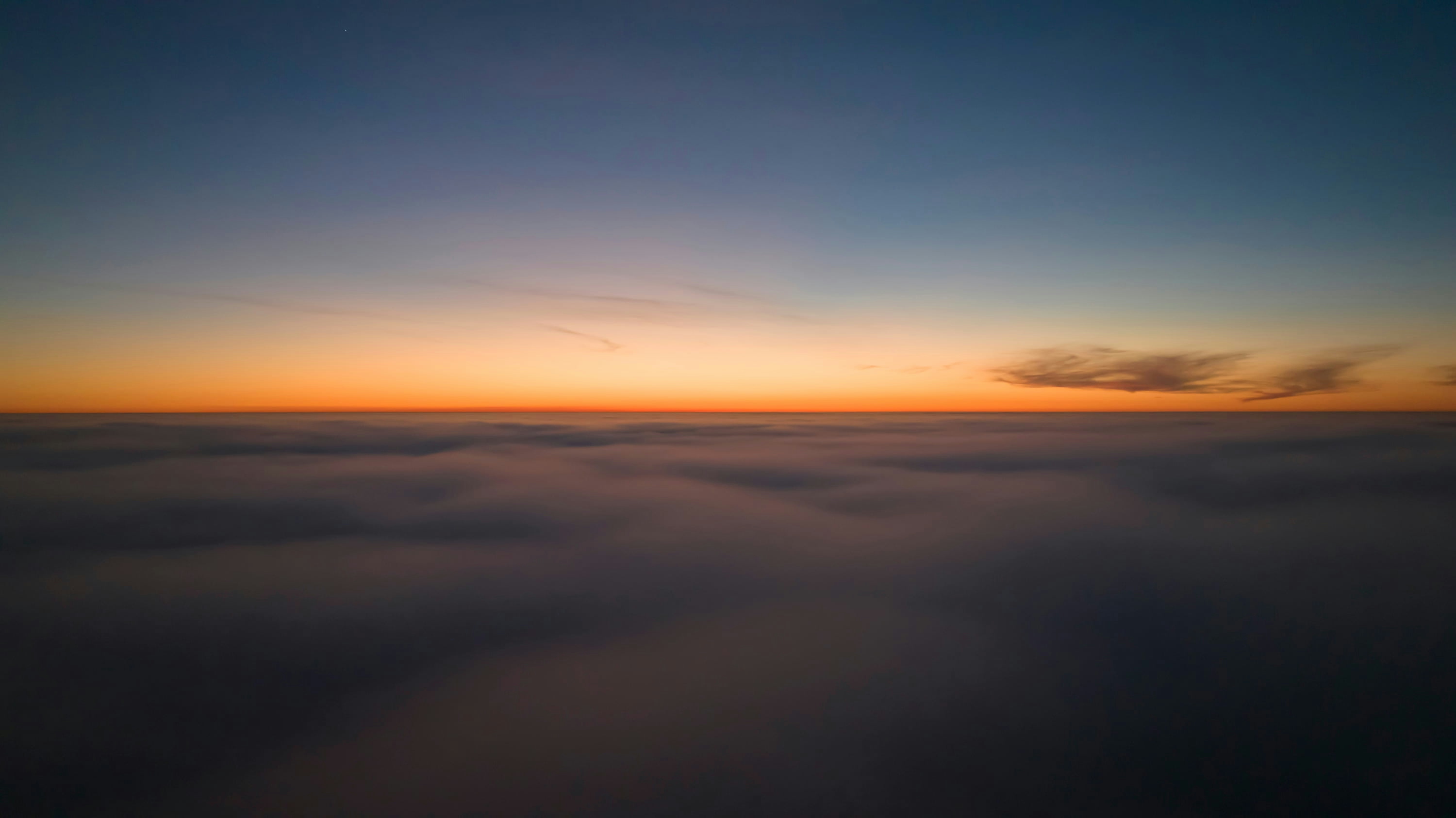 Drone image above the clouds