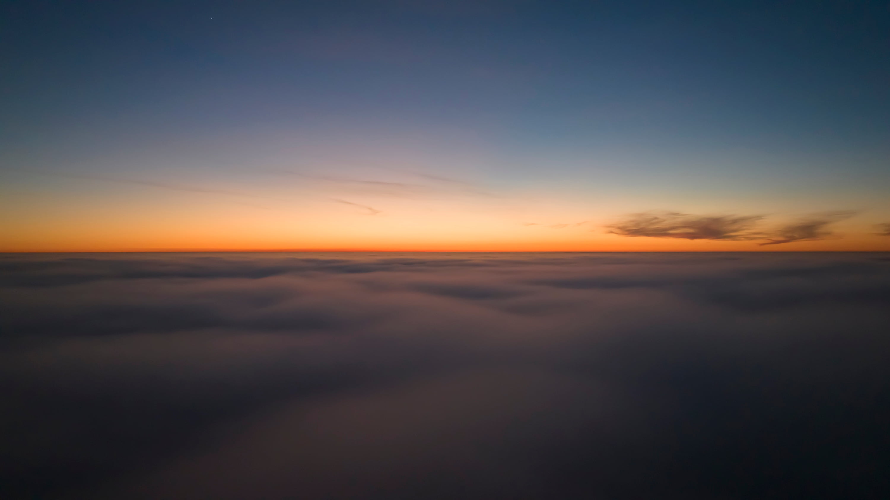 Drone image above the clouds